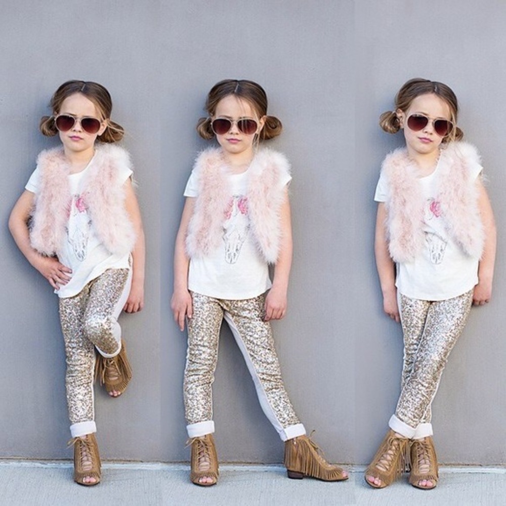 Juno Gold Sequin Leggings From Joyfolie